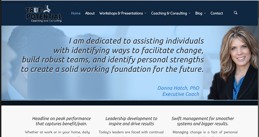 after for donna's coaching website