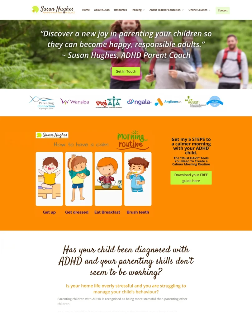 Coaching Website Design Susan