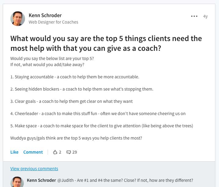 write website content from linkedin discussion 