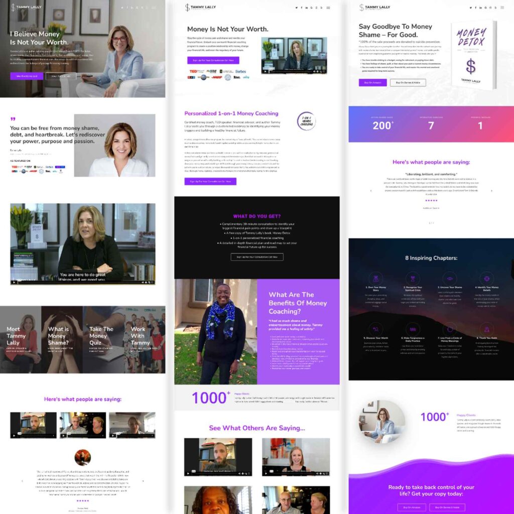 money coach website design