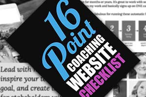 coaching website checklist